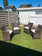 Gevlochten tuinstoelen, Tuin en Terras, Ophalen, Zo goed als nieuw, Stoel
