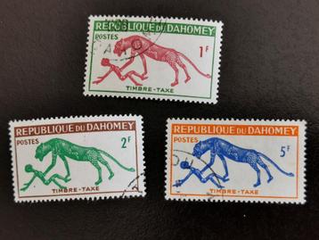 Dahomey 1963 - timbres fiscaux - animaux sauvages - panthère, Enlèvement ou Envoi, Autres pays, Affranchi