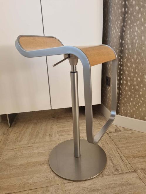 Design barkrukken LEM van LAPALMA, Huis en Inrichting, Barkrukken, Gebruikt, 60 tot 90 cm, Hout, Metaal, 3 krukken, In hoogte verstelbaar