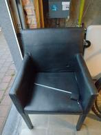 Stoel , semi leder , zwart, Ophalen, Kunststof, Gebruikt, Zwart