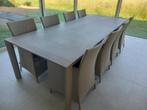 Design tuintafel Tafel JATI KEBON 280x110 aluminium, Ophalen, Zo goed als nieuw, Aluminium