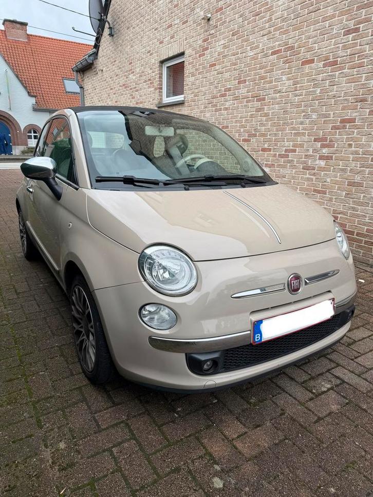 FIAT 500 cabrio - 1.2 Benzine, Auto's, Fiat, Particulier, 500C, Benzine, Cabriolet, 3 deurs, Handgeschakeld, Beige, Overige kleuren