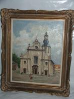 Schilderij - Sint-Ludgeruskerk van Zele, Antiek en Kunst, Ophalen of Verzenden