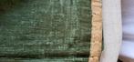 4 overgordijnen donker groen (velour) in goede staat, Gebruikt, 100 tot 150 cm, 100 tot 150 cm, Ophalen of Verzenden