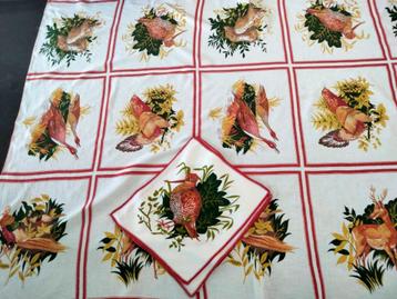 Zeer mooi speeltafelkleed 200x140+ 5 servetten 41 x36cm beschikbaar voor biedingen