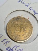 prins karel, bank belgisch congo, 1947, 2 Fr,, Ophalen of Verzenden, Losse munt