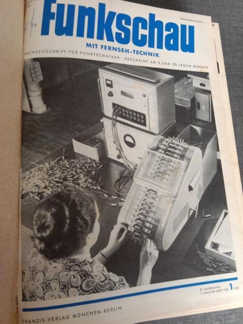 Ingebonden tijdschriften radiotechniek – Funkschau – 1955, Livres, Livres Autre, Utilisé, Enlèvement ou Envoi