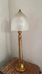 Xl bronze art nouveau lamp bureaulamp, Antiek en Kunst, Ophalen