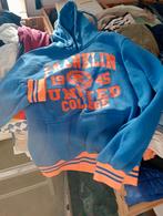 Trui blauwe met letters, Enlèvement ou Envoi, Porté, Taille 56/58 (XL), Bleu