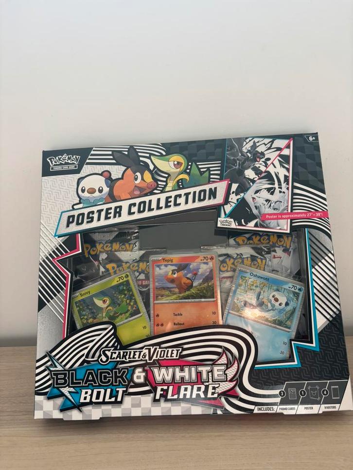 Pokemon - Black Bolt and White Flare Poster Collection, Hobby en Vrije tijd, Verzamelkaartspellen | Pokémon, Zo goed als nieuw