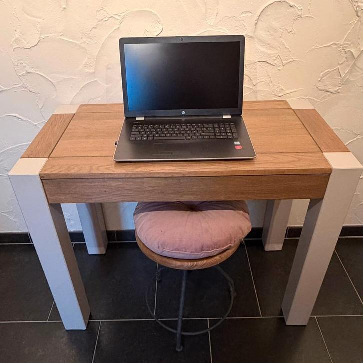 Laptoptafel, Huis en Inrichting, Tafels | Bijzettafels, Gebruikt, Rechthoekig, Hout, Ophalen