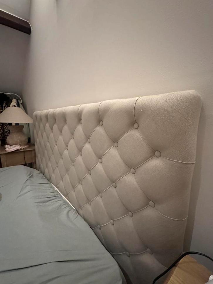 Bedframe landelijk, Maison & Meubles, Chambre à coucher | Lits boxsprings, Comme neuf, 160 cm, Queen size, Enlèvement