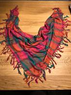 Foulard coloré à franges (carré plissé en triangle), Comme neuf, Enlèvement ou Envoi, Écharpe