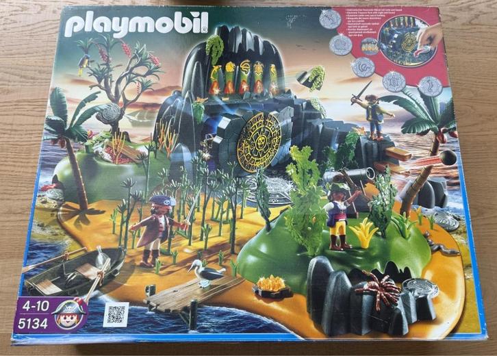 Playmobil - Avontuurlijk Schatteneiland (5134), Kinderen en Baby's, Speelgoed | Playmobil, Zo goed als nieuw, Complete set, Ophalen