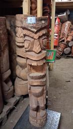 statue totem Tiki 100 cm en bois de cocotier, Enlèvement ou Envoi