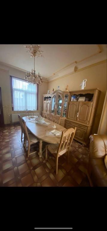 salle à manger complète à vendre en chêne claire en parfait, Enlèvement, Comme neuf, Classique, 4 à 6 chaises