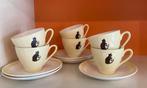 Vintage koffiekopjes De Zwarte Kat, Ophalen of Verzenden, Zo goed als nieuw