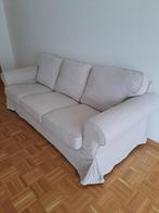 Canapé 3 places EKTORP Ikea, beige clair, Rechte bank, Gebruikt, Stof, 75 tot 100 cm