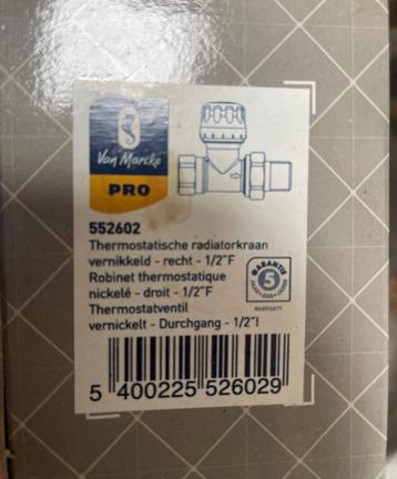 van 10x Van Marcke PRO thermostatische radiatorkranen beschikbaar voor biedingen