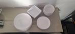 Witte ikea borden set, Keramiek, Ophalen of Verzenden, Zo goed als nieuw, Effen