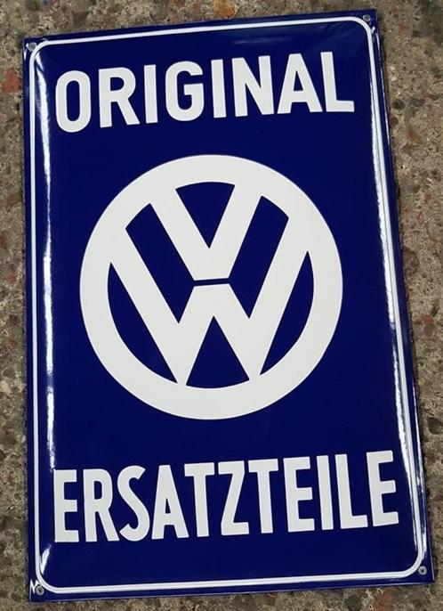 Mooi emaillen bord VW ersatzteile garage showroom Volkswagen, Collections, Marques & Objets publicitaires, Comme neuf, Panneau publicitaire