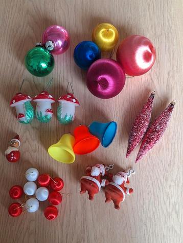 Assortiment van 27 Vintage kerstornamenten - kerstballen beschikbaar voor biedingen