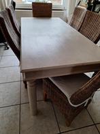 Tafel met 6 stoelen, Huis en Inrichting, Complete eetkamers, Ophalen, Gebruikt, Coloniaal, 4 tot 6 stoelen