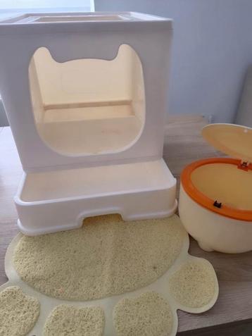 Vealind design kattenbak+hygiënekit voor kattenbakvulling beschikbaar voor biedingen