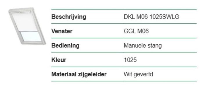 VELUX verduisteringsgordijn - manueel, Doe-het-zelf en Bouw, Rolluiken, Zo goed als nieuw, Wit, Ophalen