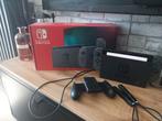 Switch V2 2019, Games en Spelcomputers, Spelcomputers | Nintendo Switch, Ophalen, Zo goed als nieuw, Met 2 controllers, Met games