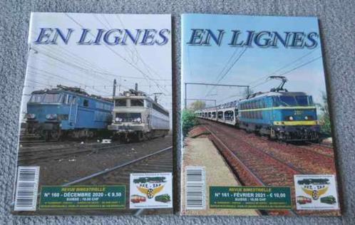 2 numéros de la revue En lignes  -  train rail chemin de fer, Verzamelen, Spoorwegen en Tram, Gebruikt, Trein, Boek of Tijdschrift