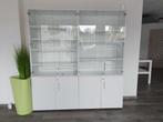 vitrine en bois blanc 1950x900x450mm HxLxP, Avec porte(s), 25 à 50 cm, Modern, 150 à 200 cm