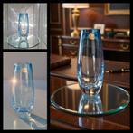 Kristallen vaas „Combat blue” — Val Saint Lambert, Antiek en Kunst, Ophalen of Verzenden