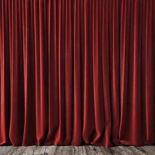 PAASPROMO NIEUWE BACKDROP / THEATERDOEK VLAMWEREND ROOD 3M B, Muziek en Instrumenten, Licht en Laser, Nieuw, Licht, Geluidgestuurd