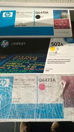 HP 502A originele gele, zwart magentaLaserJet tonercartridge, Comme neuf, HP, Toner, Enlèvement ou Envoi