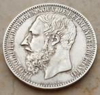 5 Francs 1887 Belgisch Congo / Zeer zeldzaam !!, Zilver, Ophalen of Verzenden, Zilver, Losse munt
