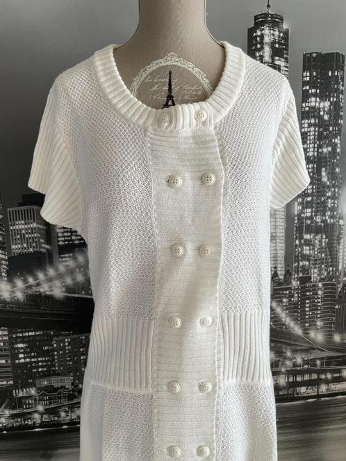 lange witte zomer cardigan korte mouwen - Caroline Biss - 44, Kleding | Dames, Truien en Vesten, Zo goed als nieuw, Maat 42/44 (L)