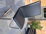 Stoelen eetkamer - zwart skai - 6 stuks, Huis en Inrichting, Ophalen, Gebruikt, Zwart, Metaal