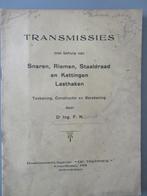 Transmissies met snaren staaldraad lasthaken ea, Livres, Technique, Envoi, Comme neuf, Autres sujets/thèmes
