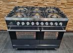 🔥Luxe Fornuis Boretti 100 cm antraciet + rvs 6 pit 2 ovens, Elektronische apparatuur, 60 cm of meer, 5 kookzones of meer, Vrijstaand