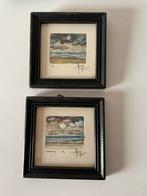 2 mooie kunstwerken noordzee, Antiquités & Art, Art | Lithographies & Sérigraphies, Enlèvement ou Envoi
