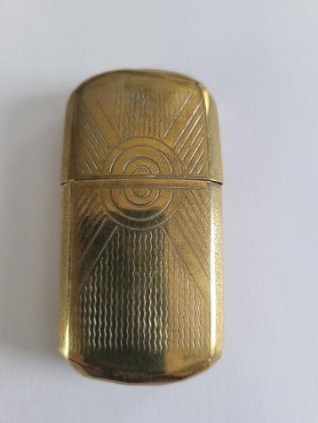 Briquet ancien en métal doré, Enlèvement ou Envoi, Utilisé, Briquet