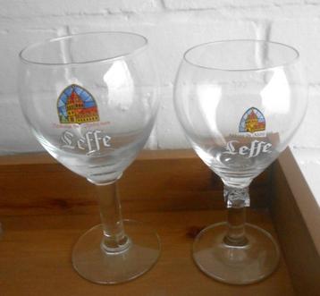 2 Leffe glazen - 2 verschillende maten - 1,50 - 1,25 euro   beschikbaar voor biedingen