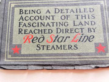 RED STAR LINE Antwerpen brochure 1900-1903 US  RARE, Envoi