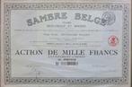 Société Géologique et Minière 'Sambre Belge' - 1914 -, Postzegels en Munten, Aandelen en Waardepapieren, Ophalen of Verzenden