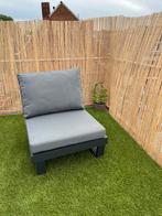 Chaise longue avec coussins gris, Jardin & Terrasse, Ensembles de jardin, Comme neuf, Chaise, Enlèvement, Sets de jardin