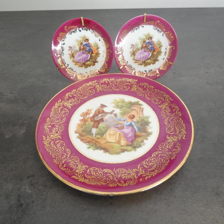 Limoges bordjes 3x [1792-D], Antiek en Kunst, Antiek | Porselein, Ophalen of Verzenden