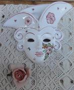 Frans handbeschilderd keramiek masker, Moustiers, Antiquités & Art, Curiosités & Brocante, Enlèvement ou Envoi