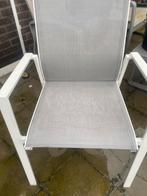 Witte Tafel met 12 stoelen in  aluminium, Eettafel, Meer dan 8 zitplaatsen, Zo goed als nieuw, Ophalen