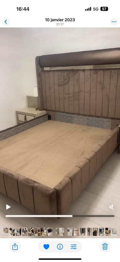 Lit 2 personnes 160 x 200 matelas inclus, Maison & Meubles, Chambre à coucher | Lits, Comme neuf, Deux personnes, 160 cm, 200 cm